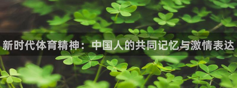 bbin视讯：新时代体育精神：中国人的共同记忆与激情表达